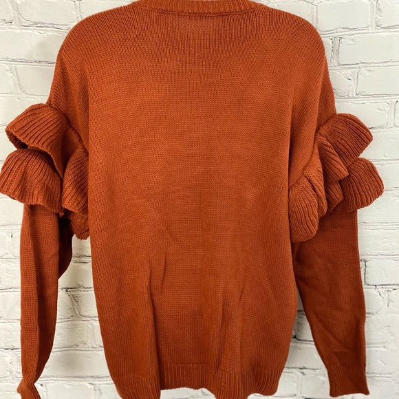 🆕 Cinnamon Oversized Ruffle Sweater - Picture 4 of 4